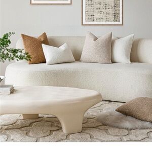 BOUCLE Tan Accent Pillows